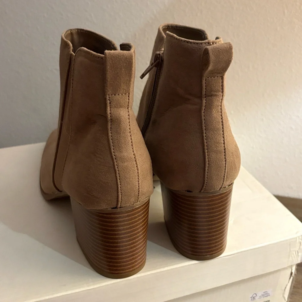 NIB [Style & Co.] Aloraa Square Toe Side Zip Ankle Suede Ankle Boots Women’s 9.5 - Picture 7 of 11